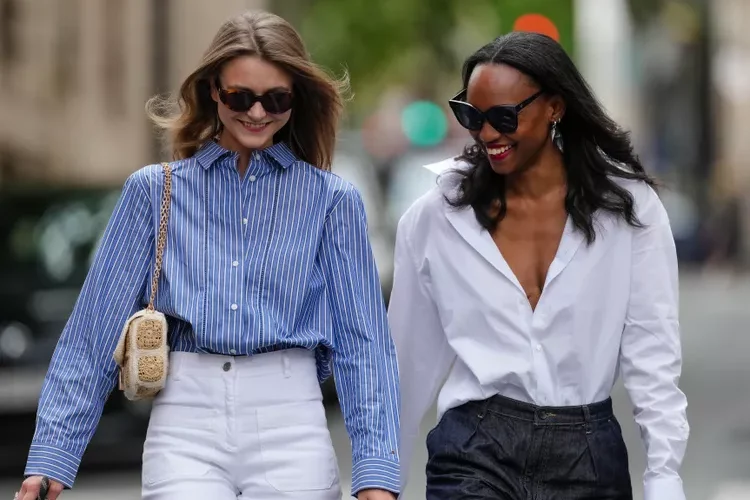 Sheer Blouses Layered to Look Polished and Not Revealing